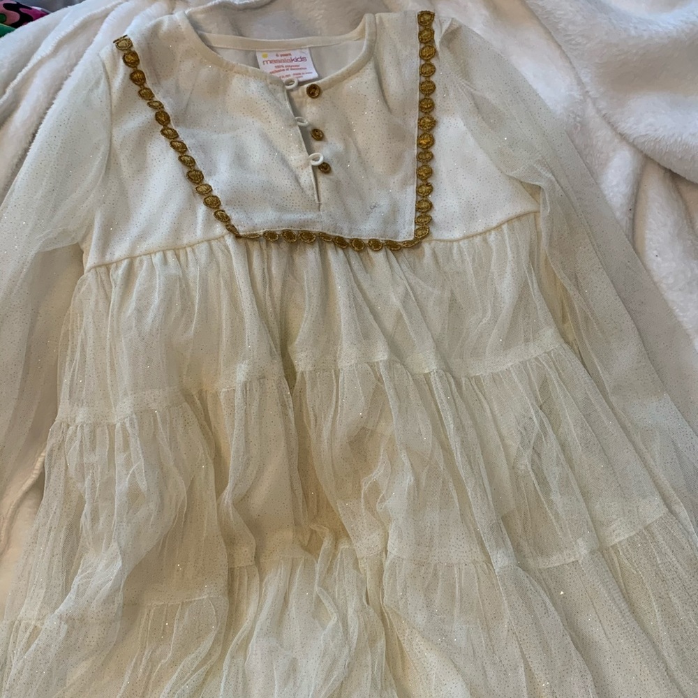 New Masala Kids Metallic Gypsy dress 6 years